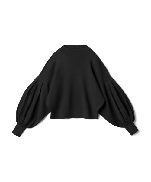 GRL（グレイル）の「ボリュームスリーブモックネックニットトップス（ニット/セーター・レディース・アイボリー/ブラック/ベージュ/ボルドー・F）」の3枚目の写真