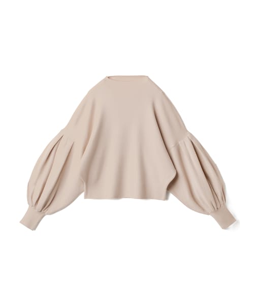 GRL（グレイル）の「ボリュームスリーブモックネックニットトップス（ニット/セーター・レディース・アイボリー/ブラック/ベージュ/ボルドー・F）」の4枚目の写真