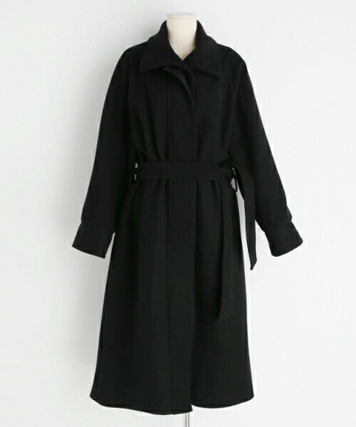 DHOLIC(ディーホリック)の「ストラップ付フライフロントコート(ダウンジャケット/コート・レディース・ホワイト/ブラック/グレー/ブラウン/ベージュ・FREE)」の2枚目の写真