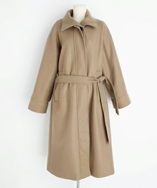 DHOLIC(ディーホリック)の「ストラップ付フライフロントコート(ダウンジャケット/コート・レディース・ホワイト/ブラック/グレー/ブラウン/ベージュ・FREE)」の5枚目の写真