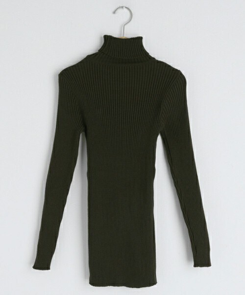 DHOLIC（ディーホリック）の「スリムリブタートルネックニット（ニット/セーター・レディース・ホワイト/グリーン/ブラック/ピンク/イエロー/ベージュ・FREE）」の4枚目の写真