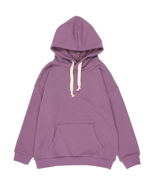 T>>2（ティーツー）の「裏毛無地カラーパーカートレーナー（パーカー・レディース・05.グレー/01.キャメル/02.ブルー/03.パープル/04.グリーン・90-150/M(ママサイズ)/L(パパサイズ)）」の5枚目の写真