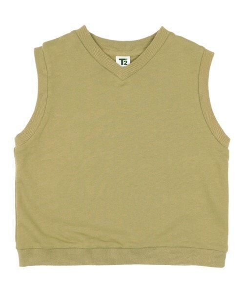 T>>2（ティーツー）の「裏毛ベスト（ベスト・キッズ・05.ブラック/01.グレー/02.ベージュ/03.グリーン/04.ブルー・90-150）」の3枚目の写真