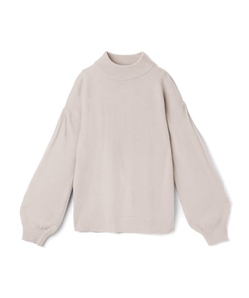 GRL（グレイル）の「ハイネックボリュームスリーブカシミヤタッチニットトップス（ニット/セーター・レディース・オフホワイト/オフベージュ・F）」の2枚目の写真