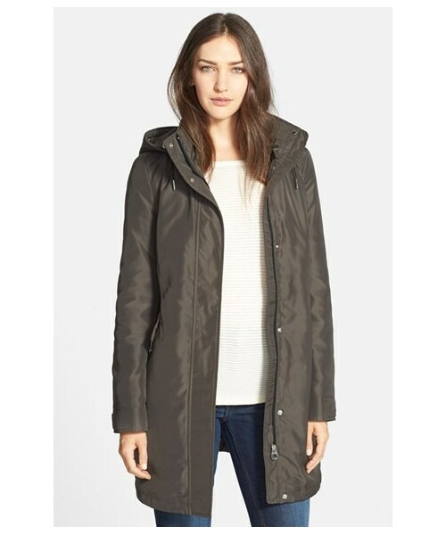 calvin klein raincoat with removable hood and lining