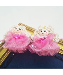 Handmade（ハンドメイド）の「ピンクプリンセスちゃんヘアゴム（ヘアゴム・キッズ）」