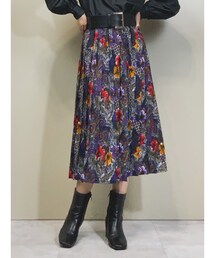 USED（ユーズド）の「FABRIQUE EN FRANCE paisley  design pleats skirt-1496-11（スカート）」
