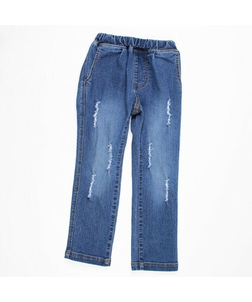 T>>2（ティーツー）の「デニムパンツ（デニムパンツ・キッズ・01.サックス/02.ネイビー・80-150）」の2枚目の写真