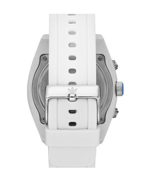 adidas（アディダス）の「adidas Originals 'Brisbane' Chronograph Silicone Strap Watch, 47mm（アナログ腕時計・White）」の3枚目の写真