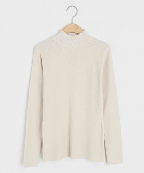 DHOLIC（ディーホリック）の「リブハイネックニット（ニット/セーター・レディース・ホワイト/ブラック/ブラウン/ベージュ/グレー・FREE）」の5枚目の写真