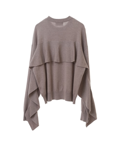 CLANE（クラネ）の「CLANE クラネ “BACK FRILL KNIT TOPS