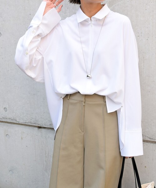 no brand(ノーブランド)の「T/RデザインステッチオーバーBL(シャツ/ブラウス・レディース・その他)」の1枚目の写真