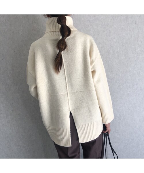 copine（コピン）の「12月8日再入荷！バックスリットデザイン！ゆったりタートルニット（4color）（ニット/セーター・レディース・その他）」の5枚目の写真