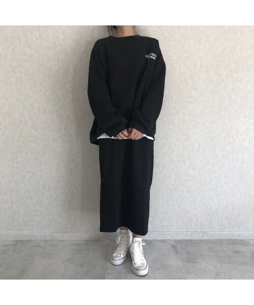 copine（コピン）の「大人リラックスカジュアル！スウェットロングスカート(2color)【クリックポスト対象商品】（スカート・レディース・その他）」の8枚目の写真