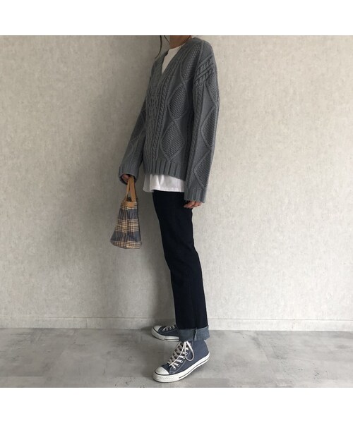 copine(コピン)の「楽な着心地ストレッチ!裾切りっぱなしデザインストレートデニム(2size)【クリックポスト対象商品】(デニムパンツ・レディース・その他)」の3枚目の写真