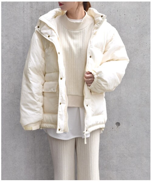 w closet（ダブルクローゼット）の「袖外し可能なエコダウン（ジャケット/アウター・レディース・オフホワイト/サンドベージュ/オレンジ/ブラック・FREE/M/L/S）」の14枚目の写真