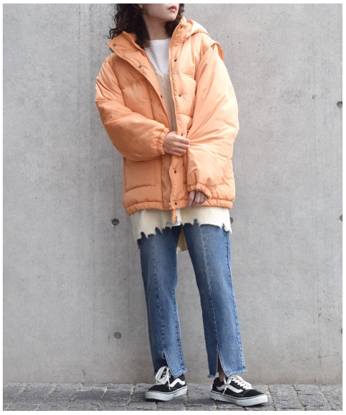 w closet（ダブルクローゼット）の「袖外し可能なエコダウン（ジャケット/アウター・レディース・オフホワイト/サンドベージュ/オレンジ/ブラック・FREE/M/L/S）」の20枚目の写真