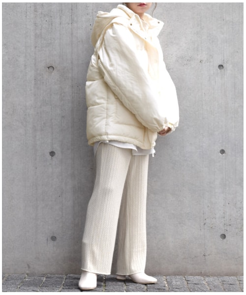 w closet（ダブルクローゼット）の「袖外し可能なエコダウン（ジャケット/アウター・レディース・オフホワイト/サンドベージュ/オレンジ/ブラック・FREE/M/L/S）」の13枚目の写真