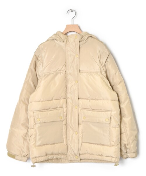 w closet（ダブルクローゼット）の「袖外し可能なエコダウン（ジャケット/アウター・レディース・オフホワイト/サンドベージュ/オレンジ/ブラック・FREE/M/L/S）」の3枚目の写真