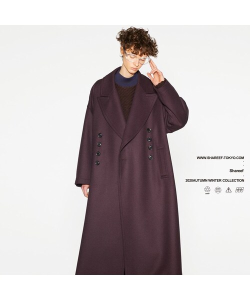 SHAREEF / シャリーフ | W-FACE LONG COAT ウール カシミヤ ダブル
