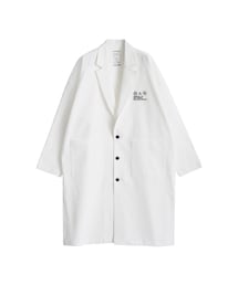 SHAREEF COTTON PIQUE LABORATORY COAT(White)