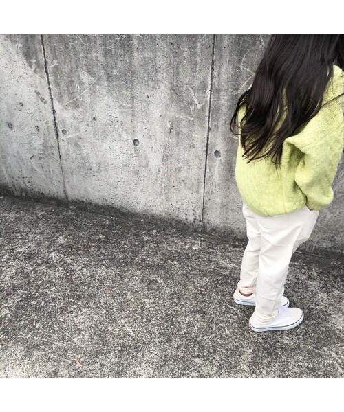 cache cache（カシュ カシュ）の「ケーブルニット  (ライトグリーン/ブラウン）（ニット/セーター・キッズ・その他）」の9枚目の写真