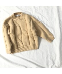 cache cache | ケーブルニット（クリーム）(ニット/セーター)