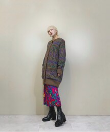 USED（ユーズド）の「Majorca mix color long knit cardigan-1503-11（ニット/セーター・レディース）」