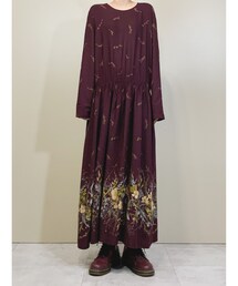 USED | BEDFORD FAIR MADE IN U.S.A burgundy dress-1504-11(ワンピース)