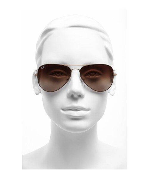Ray-Ban（レイバン）の「Ray-Ban 58mm Steel Aviator Sunglasses（サングラス・Brown）」の2枚目の写真