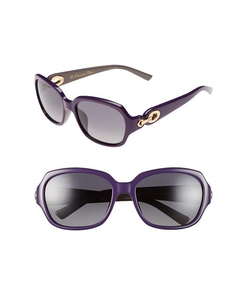 Christian Dior(クリスチャンディオール)の「Dior Christian Dior 56mm Polarized Sunglasses(サングラス・Violet/Havana)」の2枚目の写真