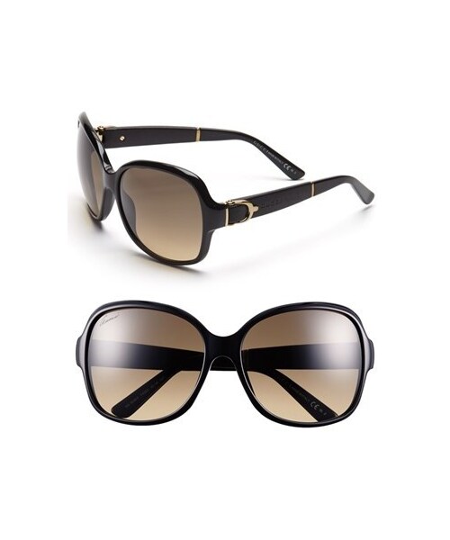 GUCCI(グッチ)の「Gucci 58mm Oversized Sunglasses(サングラス・Black/Havana/Havana/ Ice/Ivory)」の1枚目の写真