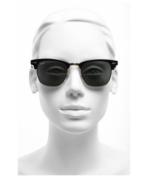 Ray-Ban（レイバン）の「Ray-Ban 'Clubmaster' 49mm Sunglasses（サングラス・Black/ Gold/Tortoise/ Gold）」の3枚目の写真