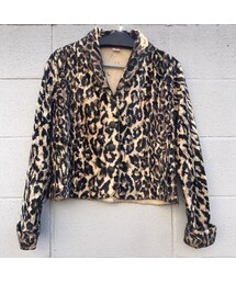 velours leopard jacket/ベロア地豹柄ジャケット