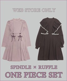 TITTY&CO.（ティティーアンドコー）の「【WEB限定】ラッフルスピンドルワンピースセット（ワンピース/ドレス）」