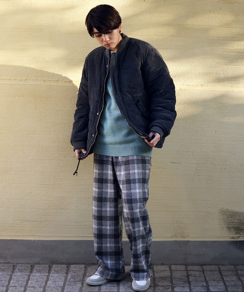 BOYSHE(ボーイシー)の「チェック バンディング起毛ワイドパンツ グレー(その他パンツ・レディース・その他)」の11枚目の写真