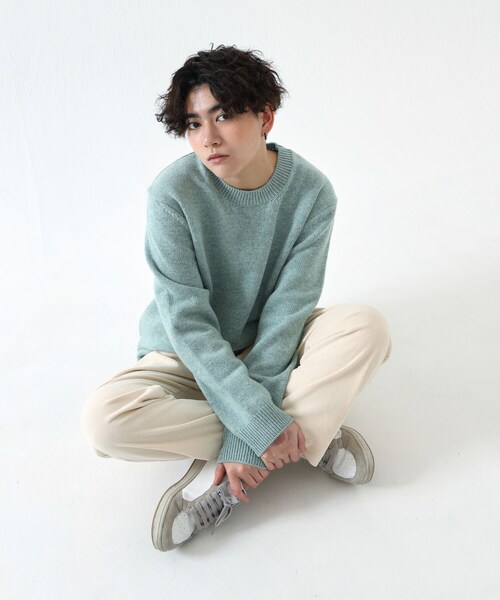 BOYSHE（ボーイシー）の「プレミアムラム クルーネックニット　ミント（ニット/セーター・レディース・その他）」の3枚目の写真