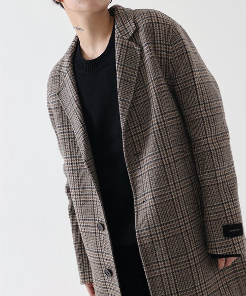 BOYSHE(ボーイシー)の「ウール90% チェックチェスターコート(チェスターコート・レディース・その他)」の2枚目の写真