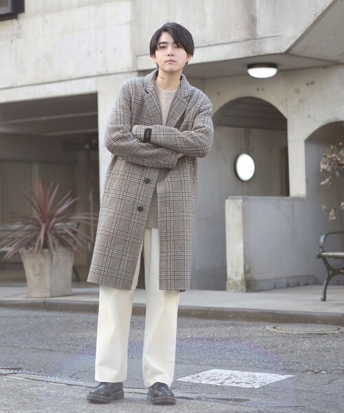 BOYSHE(ボーイシー)の「ウール90% チェックチェスターコート(チェスターコート・レディース・その他)」の7枚目の写真