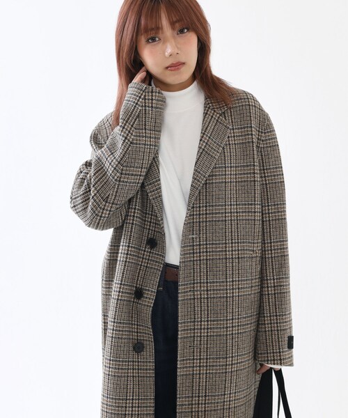 BOYSHE(ボーイシー)の「ウール90% チェックチェスターコート(チェスターコート・レディース・その他)」の11枚目の写真