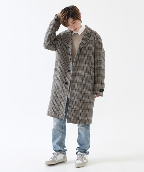 BOYSHE(ボーイシー)の「ウール90% チェックチェスターコート(チェスターコート・レディース・その他)」の13枚目の写真