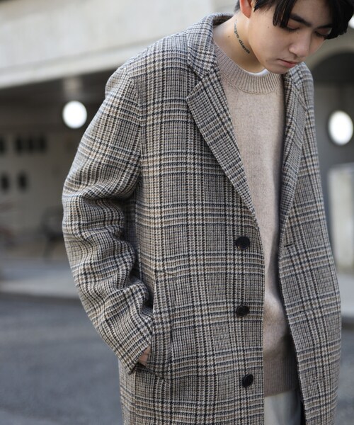 BOYSHE(ボーイシー)の「ウール90% チェックチェスターコート(チェスターコート・レディース・その他)」の9枚目の写真