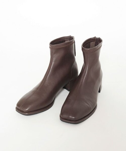 Crisp（クリスプ）の「スクエアトゥショートブーツ[c3k2726b]（ブーツ・レディース・ベージュ/ブラウン・FREE）」の3枚目の写真