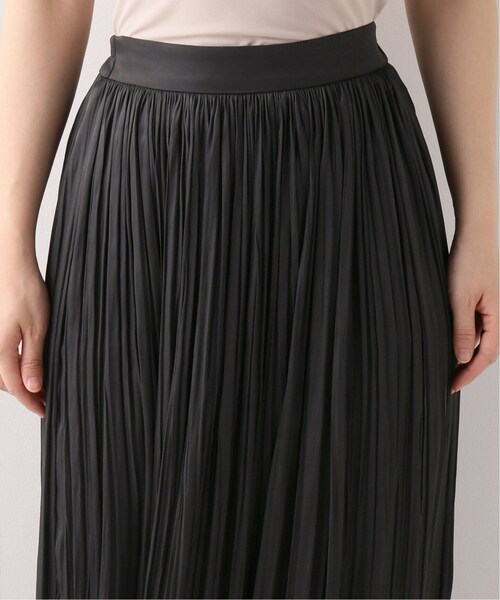 B.C STOCK（ベーセーストック）の「カッセンサテンプリーツスカート（スカート・ブラック/フリー/在庫あり）」の18枚目の写真