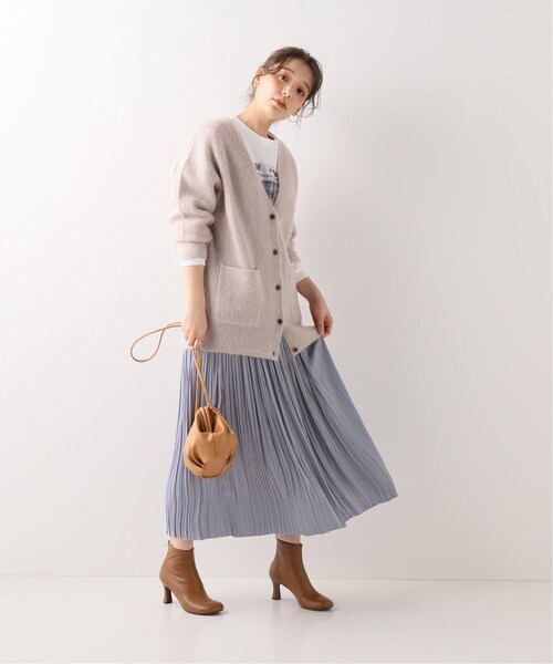 B.C STOCK（ベーセーストック）の「カッセンサテンプリーツスカート（スカート・ブラック/フリー/在庫あり）」の13枚目の写真