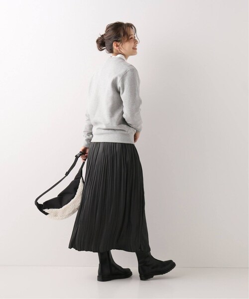 B.C STOCK（ベーセーストック）の「カッセンサテンプリーツスカート（スカート・ブラック/フリー/在庫あり）」の9枚目の写真