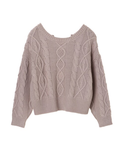 Green Parks(グリーンパークス)の「・RAY CASSIN アランガラバックリボンニット(トップス・アイボリー/ブラック/グレーベージュ・F)」の17枚目の写真