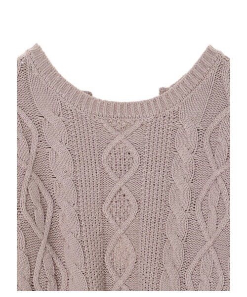 Green Parks(グリーンパークス)の「・RAY CASSIN アランガラバックリボンニット(トップス・アイボリー/ブラック/グレーベージュ・F)」の11枚目の写真