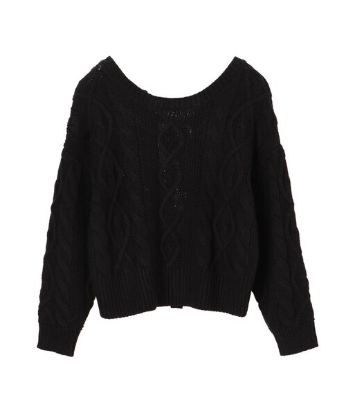 Green Parks(グリーンパークス)の「・RAY CASSIN アランガラバックリボンニット(トップス・アイボリー/ブラック/グレーベージュ・F)」の19枚目の写真