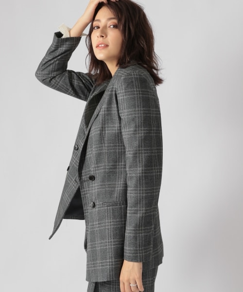 Ezick（エジック）の「チェックジャケット（ジャケット/アウター・ブラック/ブルー）」の22枚目の写真